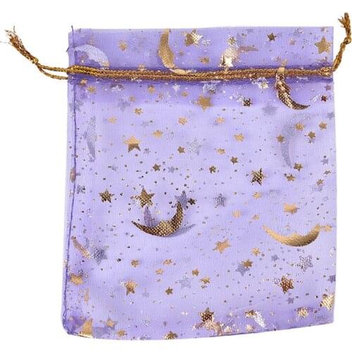 25pcs Fashion Jewelry Tulle Drawstring Bag Cute Star Jewelry Organizer Pouch Wedding Party Favor Gift Bag