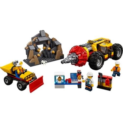 312pcs 10875 City Series Heavy Mining Drilling Machine 60186 Childrens Building Block Toy Gifts