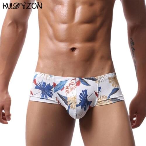 4pcs Boxer for Men Sexy Underwear Men Print Breathable Boxershorts Panties Mesh U Pouch Bikini Men Boxers Underwear Boxer Shorts