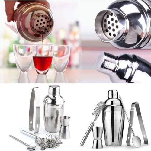 5Pcs/Set 550ml Stainless Steel Cocktail Shaker Mixer Drink Bartender Martini Tools Bar Set Kit making cocktails