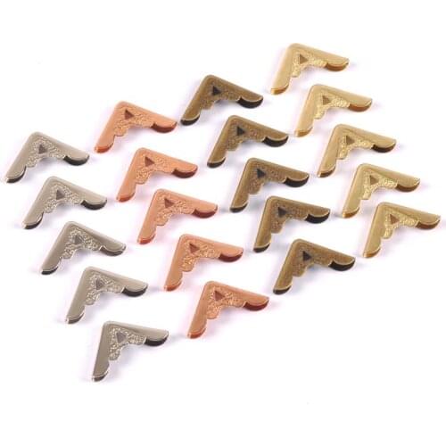 50pcs Silver/Golden/Bronze Photo Corner Protectors Albums Menus Metal Corners For Books Folders Scrapbooking Decor Crafts