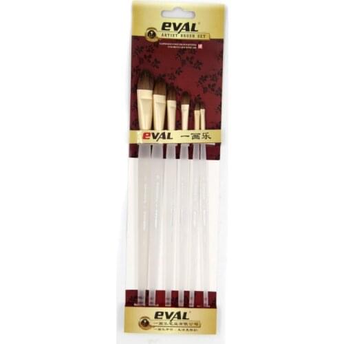 6pcs set high quality Body Hair Weasel Hair Filbert Acrylic Drawing Oil Painting pastel Art Supply Cristal rod Painting material