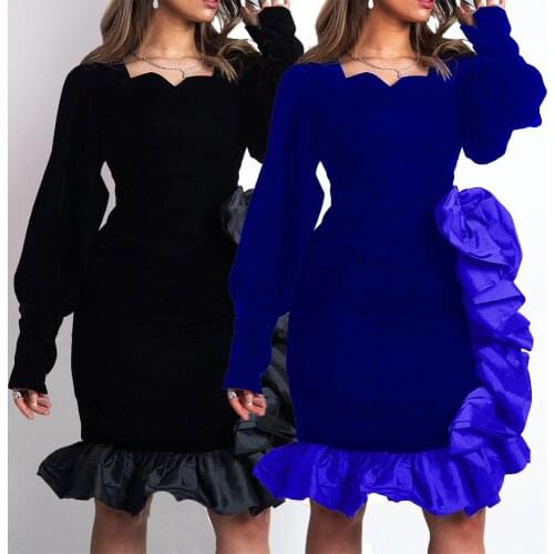 African Clothes For Women Plus Size Long Sleeve Velvet Laciness Dress European Clothing Party Rich Dresses Canonicals YS1375