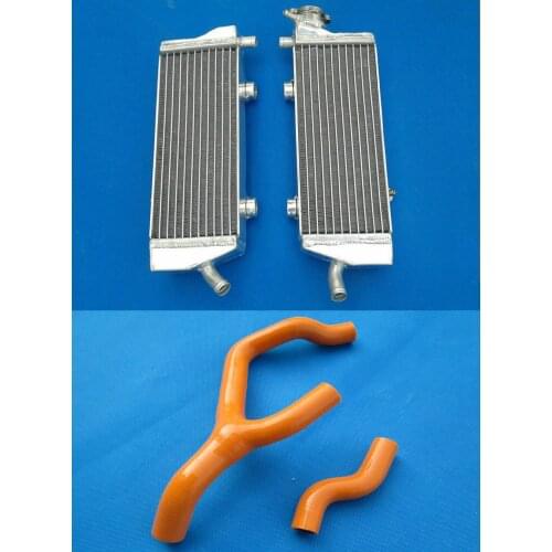 Aluminum Radiator + Silicone Hose For KTM 250/350/450 SXF/SX-F/XC-F/XCF 2011 2012 2013 2014 250SXF 350SXF 450SXF 11 12 13 14