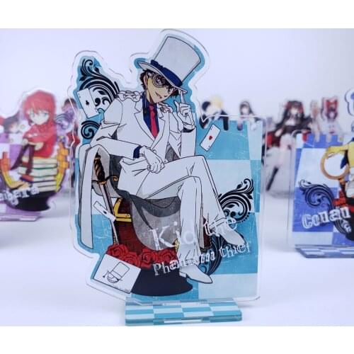 Anime Detective Conan Edogawa Jimmy Kudo Travel Stand Figure Theme Cosplay Acrylic Desk Decor Model Display Boy Girls Toy Gifts