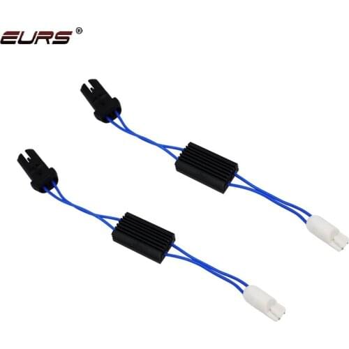 EURS 2pcs Car LED Lights Decoder T10 W5W 192 168 12V Load Resistor Car Lights NO Error Canbus Cable Warning Canceller Decoder
