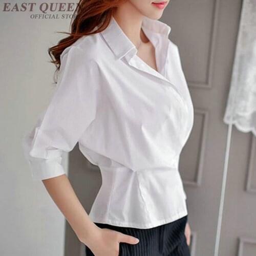 Blouses social female white business ladies top social female DD1049 Y