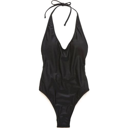 Black One Piece Swimsuit Hot See Through Swimming Costumes for Women Bathing Suit Backless Mesh Bather Swimwear Monokini Trikini