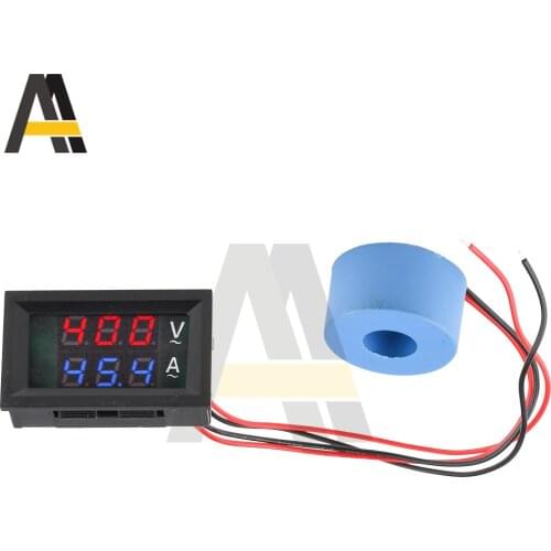 AC50-500V 0-50A LED Digital Voltage Current Meter with Transformer AC Voltage Meter Amperemeter