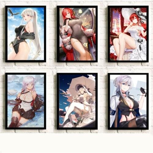 Home Decor Hd Printed Azur Lane Enterprise Monarch Illstrious Washington Anime Painting Nordic Pictures Wall Art Canvas Posters