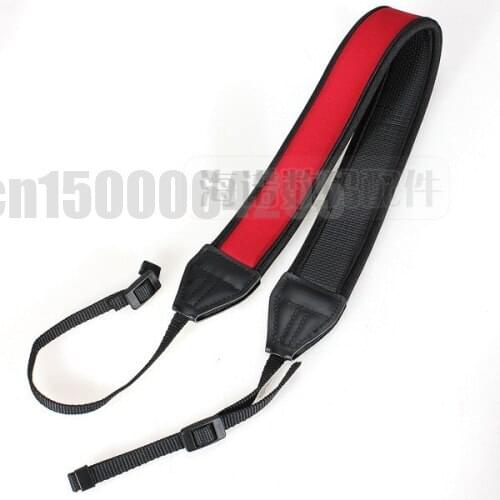 Camera Elastic red shoulder strap Neoprene Neck Strap for 5D2 5D3 6D 6D2 7D 7D2 1DX 1DX2 D500 D610 D800 D810 D7200 D750 D850