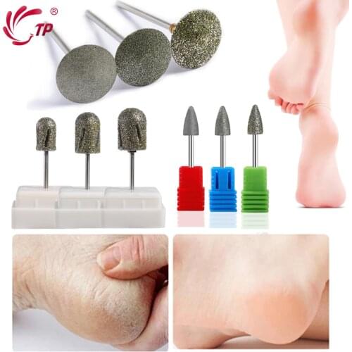 TP pedicure drill Diamond Drill Bit Rotary Burr Foot Cuticle Clean Manicure Pedicure Tools Drill Accessories Nail Mills Umbrella