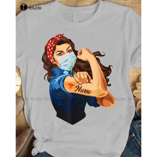 Nurse Strong Woman Nursing Health Worker Nurse Week Gifts Women White T Shirt white shirts for men