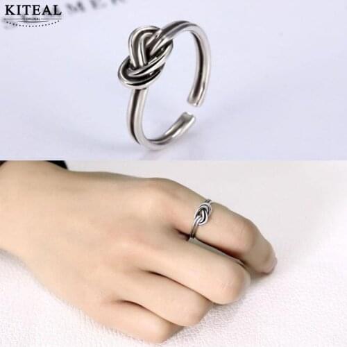 KITEAL 925 Trendy silver plated size resizeable mens ring geometric aneis christmas gift