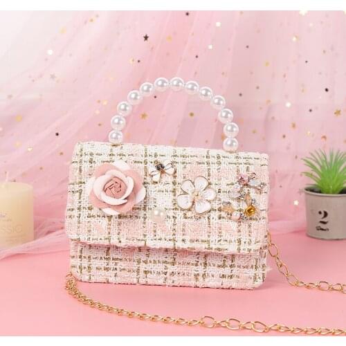 Korean Style Kids Purses and Handbags Cute Girl Princess Mini Crossbody Bag Baby Small Coin Pouch Party Clutch Bag Tote