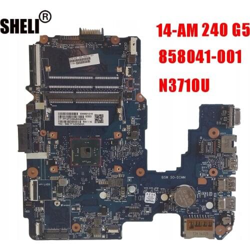 858041-001 858041-601 For HP Pavilion 240 G5 14-AM Laptop Motherboard DINERINL-6050A2823301-MB-A01 with N3710U all fully Tested