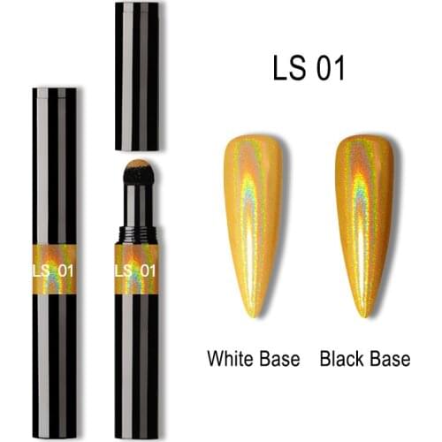 MiFanXi 6 Colour Nail Art Air Cushion Magic Powder Pen Holographic Mirror Effect Glitter Powder DIY Design Manicure Decorations