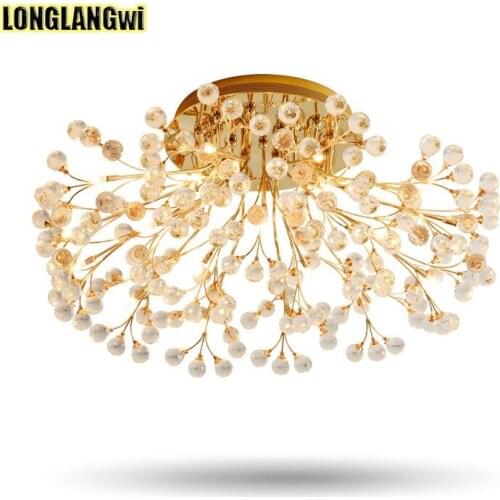 New design Modern Europe Type Crystal Chandeliers Lamp Circular Dining Room Living Room G4 LED Lighting Gold/Silver