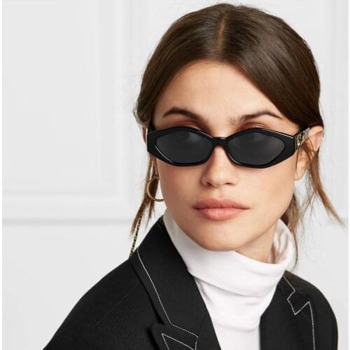 Driver Goggles New Sunglasses Fashion Ladies Sun Glasses Small Frame Cat Eye Cool White 3D Leopard Frame Black Yellow Blue Lens