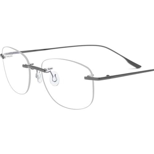 Ultra light spectacle frame mens frameless nearsighted spectacle frame alloy optics womens IP electroplating glasses anti blue