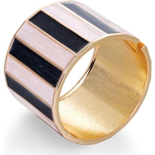 Punk Dripping Oil Alloy Cuff Bangles Bracelets For Women Fashion Jewelry Statement Big Metal Bangle Wholesale