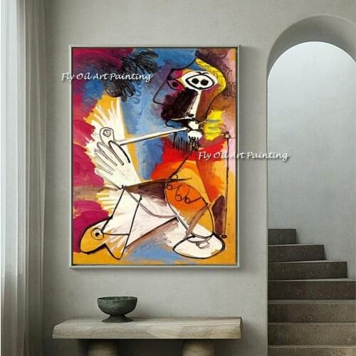 Picasso Hand painted abstract oil painting modular painting figure artwork wall picture wall pictures for bar
