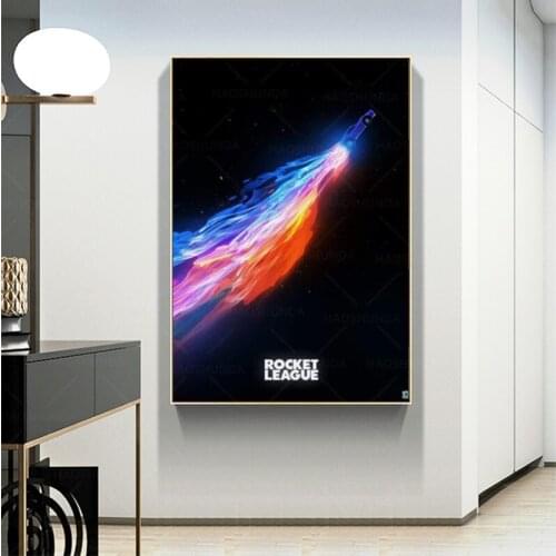 Rocket League Game 3 Canvas Art Poster and Wall Art Picture Print Modern Family Bedroom Decor Posters