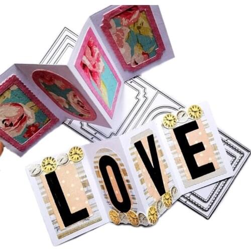 Frame Metal Cutting Dies Stencil DIY Scrapbooking Album Paper Card Template Mold Embossing Decoration