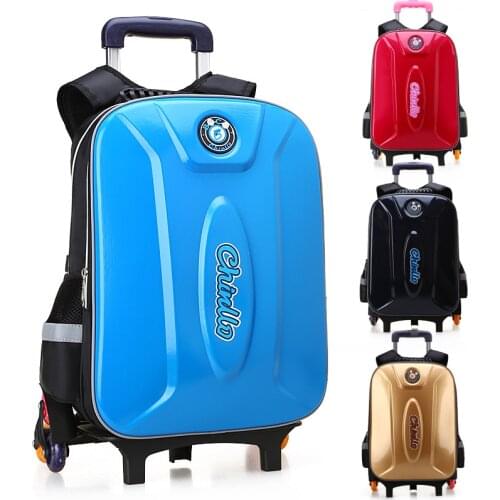 Removable Children School Bags 6 Wheels Stairs Kids boys girls backpacks Trolley Schoolbag Luggage Book Bag backpack mochila