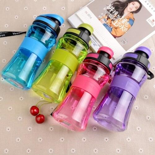 PC Sports Kettle Tritan Space Cup Multi Color Silicone Heat Insulation Flip Food Grade Plastic Cup