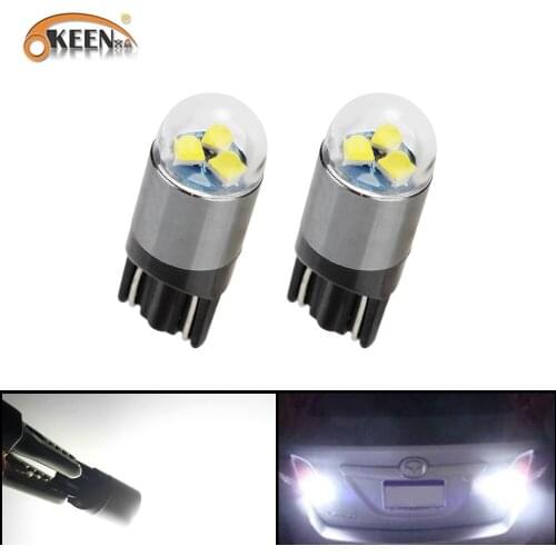 OKEEN 2Pcs W5W 3030 SMD Car T10 LED 194 168 Wedge Replacement Reverse Instrument Panel Lamp White LED Bulbs For Clearance Lights