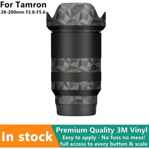 28-200mm Anti-scratch Premium Decal Skin For Tamron 28-200mm F2.8-F5.6 Di III RXD Lens for Sony FE Mount Lens Wrap Cover Sticker