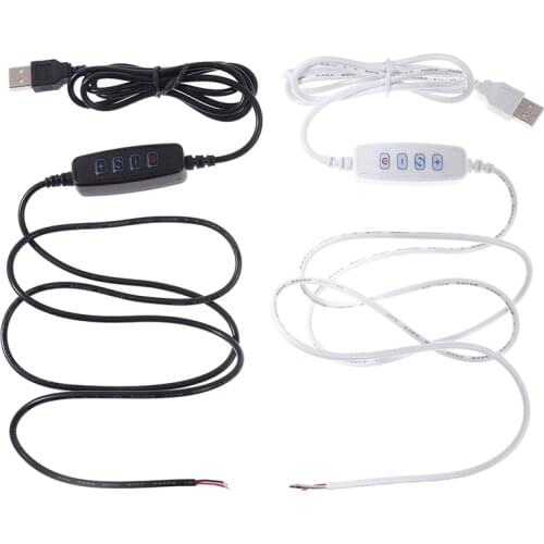 1pc LED Dimmer USB Port Power Supply Line Extension Cable With ON OFF Switch Adapter