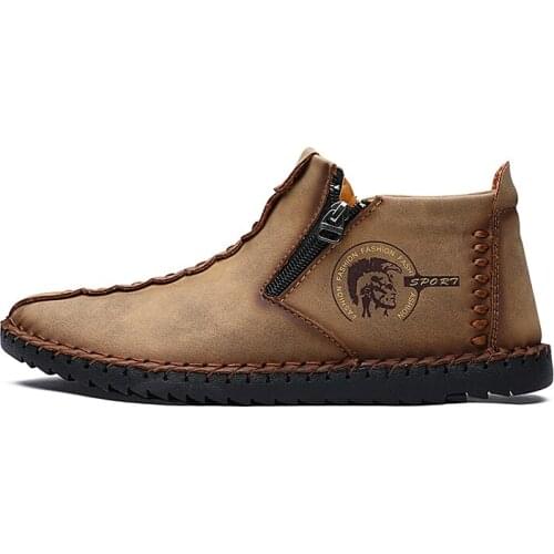 Comfortable Leather Men Shoes Casual Slio On Men Loafers Qlity Split Leather Shoes Men Flats Hot Sale Moccasins Shoes Large Size