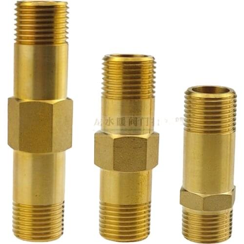 Thickened and Lengthened 1 / 2 "3 / 4" Copper Male Thread Connector Solar Water Pump Connector Aquarium Accessories