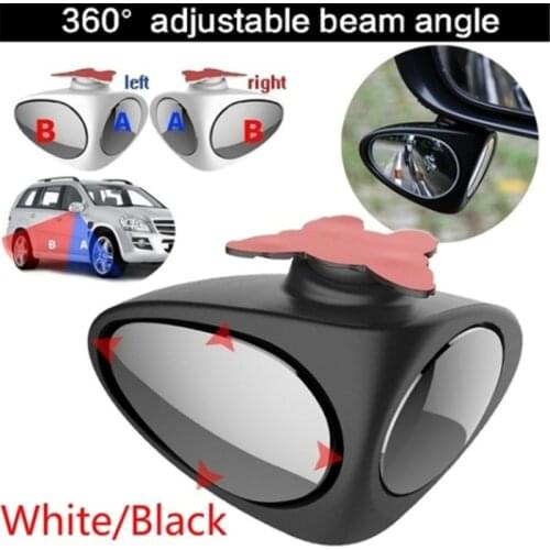 1 Piece 360 Degree Rotatable 2 Side Car Blind Spot Convex Mirror Automobile Exterior Rear View Parking Mirror Safety Accessories