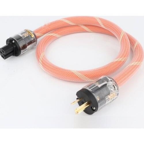 High Quality HiFi Audio Linn K800 5N OCC AC Power Cord with Gold Plated P-029E EU/US Power Plug C-029 Connector Mains Cable
