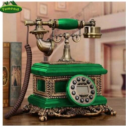 YUMEART DIY 5D Diamond Painting Kit Old Style Phone Icon Full Square Drill Crystal Mosaic Embroidery Novelty Modern Room Decor