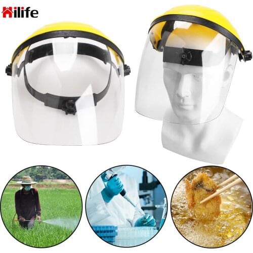 Anti Oil-Splash Droplet Protection Face Shield Head-mounted Face Protective Mask Helmat Kitchen Welding Cooking Tools
