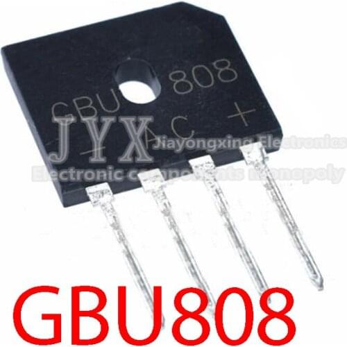 5PCS GBU808 800V 8A power Diode Bridge Rectifier New ZIP-4