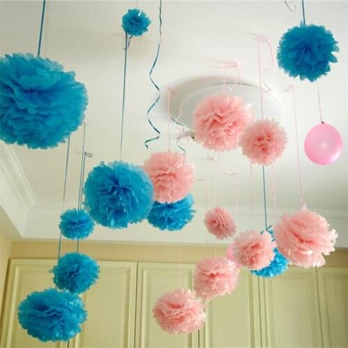 1PCS DIY 12''30CM Large Pompon Tissue Paper Pom Poms Kissing Balls For Home Decoration Festive Party Supplies Wedding Favors jz
