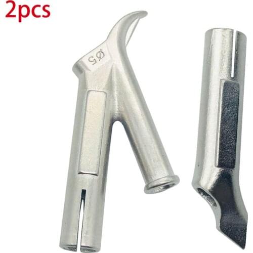 2pcs/set Speed Welding Nozzles Y Type 8mm Speed Welding Nozzle Round And Tacking Nozzle For Vinyl PVC Plastic Hot Heat Air Gun