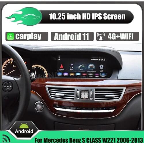 256G Android 11 Car Multimedia DVD Stereo Radio Player for Benz S Class W221 CL W216 2005-2013 GPS Navigation Auto Head Unit
