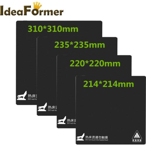 3D Printer Square Heat bed Sticker 214/220/235/310mm Print Build Plate Sticker With 3M Tape For Ender 3/5 Anet A6 A8 3d Printer