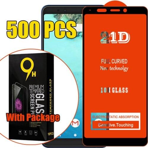 500pcs 21D Tempered Glass Full Glue Screen Protector For VIVO X60 X60T V21 E Pro S9 S9E iQOO 7 NEO 5 Life Z3 U3 U3X With Box