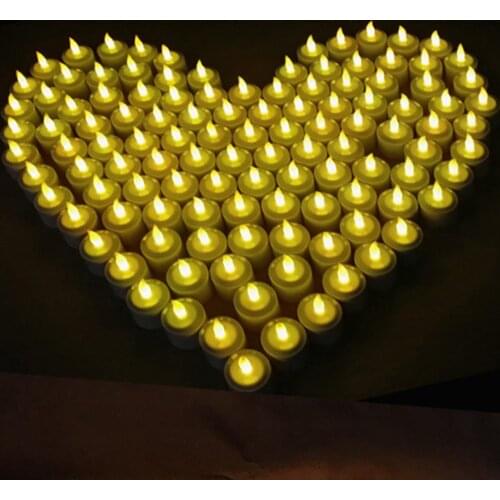 6Pcs Charging Yellow Light Electronic LED Candle Lamp for Ceremony