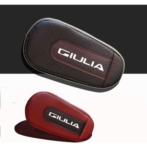 Car Styling Seat Supports For Alfa Romeo Giulia Leather Leg Cushion Knee Pad Armrest pad Seat Supports Car Seat Accessories