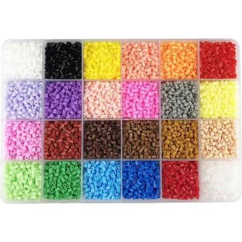 24 Colors 13,000pcs 2.6mm Hama beads Education perler PUPUKOU Beads 100% Quality Guarantee Fuse beads diy toy