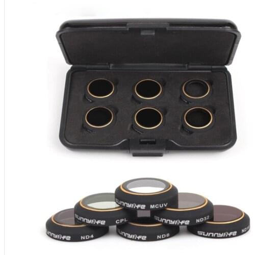6pc Filters for DJI MAVIC PRO/Platinum Set 6Pcs ND4/8/16/32 CPL Circular Polarizer MCUV UV Camera Lens Filter Kit for DJI Mavic
