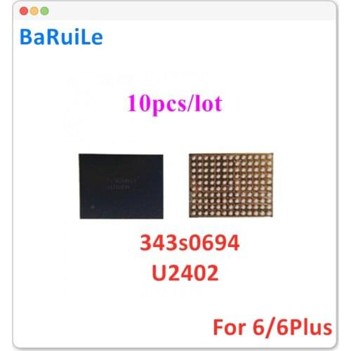 BaRuiLe 10pcs U2402 343S0694 Screen Controller ic Reball for iPhone 6 Plus 6G 6P Black Meson Touch ic chip Control